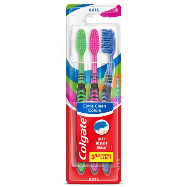 COLGATE EXTRA CLEAN COLORS 2+1 DİŞ FIRÇASI