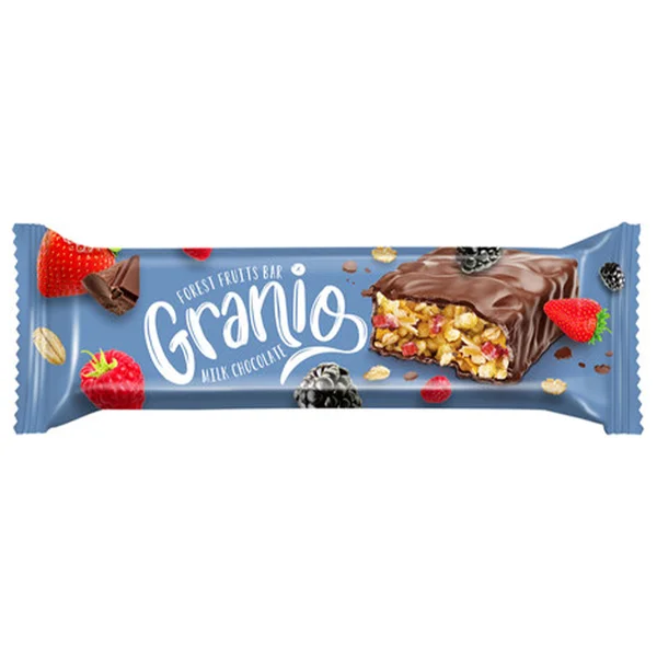 GRANİO KIRMIZI MEYVELİ ÇİKOLATA KAPLAMALI BAR